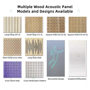 Panneaux acoustiques rainurés en <span class=keywords><strong>bois</strong></span> écologique, panneaux muraux insonorisants ignifuges en <span class=keywords><strong>bois</strong></span>, céramique et aluminium - Product Image 5