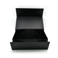 Boîtes cadeaux noires de luxe en carton avec logo personnalisé, grandes boîtes pour bébé, emballage en papier pliable magnétique avec couvercle pour les petites entreprises