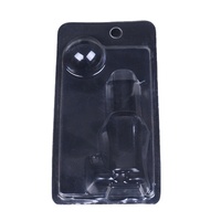 Boîte d'emballage de bouteille de parfum transparente en PVC jetable en plastique PET coque à bulles cosmétique plateau intérieur impression en relief sans danger pour les aliments