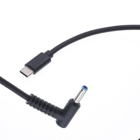 Adaptateur convertisseur CC Type C PD 65W, chargeur universel pour ordinateur portable, câble, cordon, gaine en PVC tressé pour alimentation d'ordinateur portable de marque