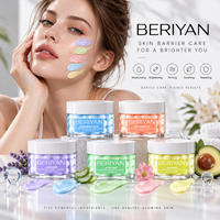 Crème hydratante pour le visage à la lavande avec logo personnalisé, crème apaisante à base de plantes pour les peaux sensibles, vente en gros