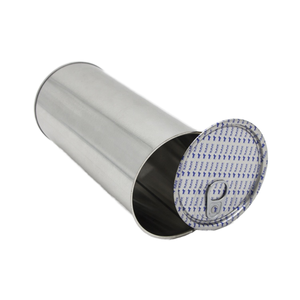 Contenedor Redondo de Metal Personalizable con Tapa de Anillo de Fácil Apertura para Uso Químico - Product Image 5