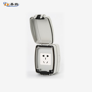 กล่องเต้ารับกันน้ำกลางแจ้ง Jiayang IP66 เต้ารับติดผนัง 1 ช่อง พร้อมฝาปิด สำหรับใช้ในห้องน้ำ - Product Image 2