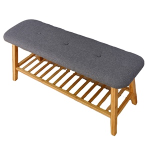 Chaise moderne pour changer de chaussures, rangement, banc à chaussures <span class=keywords><strong>d</strong></span>'<span class=keywords><strong>entrée</strong></span> <span class=keywords><strong>avec</strong></span> siège, banc à chaussures en bambou, meubles de salon - Product Image 3