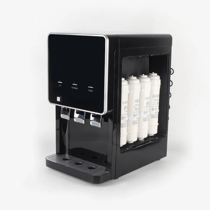 Thuisgebruik Desktop Waterkoeler Warm En Koud Normaal Kinderen Veiligheidsslot Ro Water Dispenser Purifier Koeler