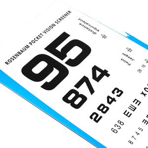 Detector de Visión de Bolsillo <span class=keywords><strong>Rosenbaum</strong></span>, Tabla de Agudeza Visual de Oftalmología de PVC - Product Image 1