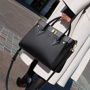 Bolsos de Mano de Moda para Mujer al por Mayor, Bolsos de Cuero Genuino de Gran Capacidad, Bolsos de Hombro para Dama - Product Image 1