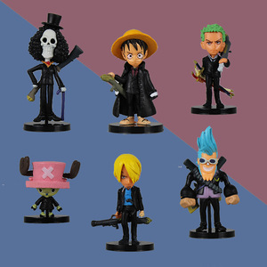 6 Stili 8cm <span class=keywords><strong>Anime</strong></span> One Piece Luffy Zoro Sanji Nami Chopper Action Figure Decorazione per Auto e Torte Modello in PVC Giocattolo per Regali - Product Image 5