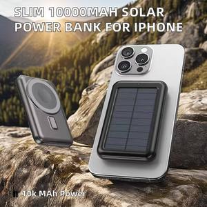 Chargeur portable solaire ultra-fin en plastique à charge rapide magnétique sans fil 10000 mAh pour extérieur - Product Image 3