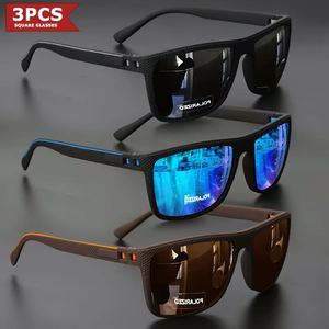 Gafas de Sol Polarizadas con Montura Cuadrada para Vacaciones, Pesca y Conducción, con Lentes Multicolor Recubiertas y Bisagras de Resorte de Calidad Personalizadas para Hombre y Mujer - Product Image 2