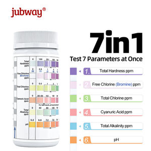Vente en gros d'usine 7 en 1 Test de la qualité de l'eau de piscine <span class=keywords><strong>et</strong></span> de spa Chlorure libre Alcalinité totale <span class=keywords><strong>pH</strong></span> pour <span class=keywords><strong>bandelettes</strong></span> SZ36 <span class=keywords><strong>Bandelettes</strong></span>/bouteille - Product Image 4