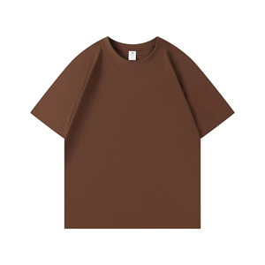 เสื้อยืดโอเวอร์ไซส์ เสื้อยืดเปล่า พิมพ์โลโก้ได้ เนื้อผ้าหนา 100% ผ้าฝ้าย เสื้อผ้าผู้ชาย - Product Image 1
