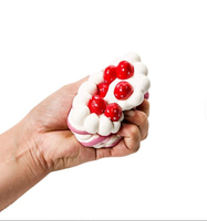 Nouveauté : Jouets d'extrusion unisexes en PU, design gâteau, décompression, gâteau aux fraises, pour 14 ans et plus