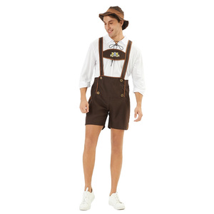 Disfraz de Cervecero Bávaro para Hombre del Oktoberfest de Múnich, Color Marrón, Tallas M-3XL, con Sombrero, Ropa para Actuaciones - Product Image 2