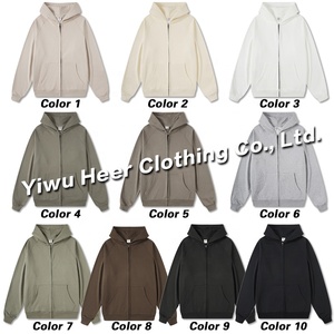 Áo hoodie nỉ bông chất lượng cao, may theo yêu cầu, khóa kéo toàn thân, chất liệu cotton dày, unisex - Product Image 3
