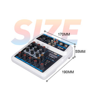 Console <span class=keywords><strong>de</strong></span> mixage DJ blanche 4 canaux Debra avec amplificateur domestique, carte son BT4.0USB 48V pour <span class=keywords><strong>chant</strong></span>, diffusion en direct, karaoké, mixage <span class=keywords><strong>de</strong></span> groupe - Product Image 6