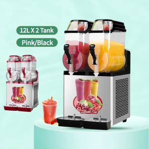 <span class=keywords><strong>Machine</strong></span> à slush commerciale HELAXEN 12Lx2 réservoirs, contrôle de température indépendant, double tension, <span class=keywords><strong>machine</strong></span> à cocktails automatique <span class=keywords><strong>Bartesian</strong></span> - Product Image 1