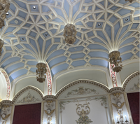 Moulage de corniche de couronne de plafond PU/plâtre avec Jade vert