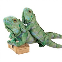 Jouet en peluche d'animal sauvage simulé Dragon barbu de la vie réelle Jouet en peluche lézards doux et réalistes Animal sauvage en peluche
