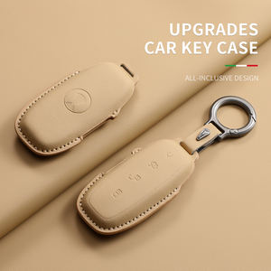 เคสหนังหุ้มกุญแจรถยนต์สีเดิมสำหรับ Denza Ev <span class=keywords><strong>Dm</strong></span> N7 N8 พวงกุญแจหนังสำหรับรีโมทรถยนต์ ป้องกันรอยขีดข่วน อุปกรณ์ตกแต่ง - Product Image 2