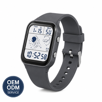 Montre numérique pour enfants, montre d'astronaute pour étudiants, montre à LED sportive, étanche, carrée, en silicone, pour garçons et filles, thème spatial, cadeau