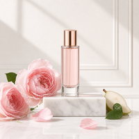 Flacon pulvérisateur de parfum rond transparent vide de haute qualité 30ml 50ml 100ml, flacon de parfum en verre personnalisé 15ml 20ml avec pulvérisateur