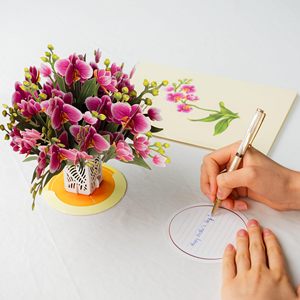 Biglietti d'auguri <span class=keywords><strong>Pop</strong></span>-Up di carta a grandezza naturale Bouquet di fiori 3D Popup - Product Image 5