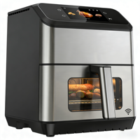 Freidora de Aire Digital Inteligente de 6.5L con Pantalla Táctil TFT de 4.3 Pulgadas, Recetas Integradas, Horno Eléctrico Digital a Color para Uso Doméstico