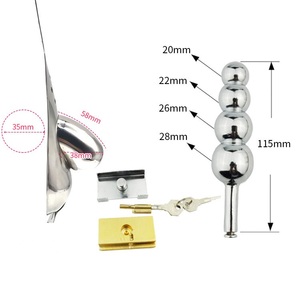 Dispositivo di cintura di castità in acciaio inox per uomo biancheria intima Fetish mutandine regolabile per castità Gag Sex Toys con spina <span class=keywords><strong>anale</strong></span> - Product Image 6