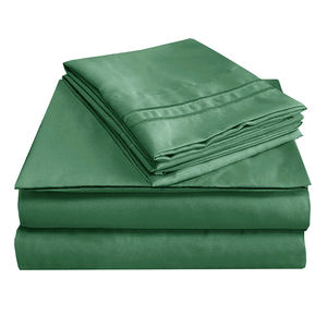 Reine microfibre <span class=keywords><strong>housse</strong></span> <span class=keywords><strong>de</strong></span> <span class=keywords><strong>couette</strong></span> ensemble broderie tissé Techniques motif solide 4pc draps <span class=keywords><strong>housse</strong></span> hôtel usage domestique 40 King literie - Product Image 6