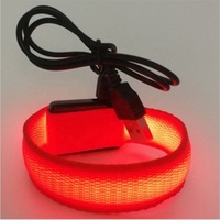 Bracelet lumineux UBS Bracelet de réponse Bracelet de bras LED Bracelet lumineux de charge Bracelet brillant en polyester de sport