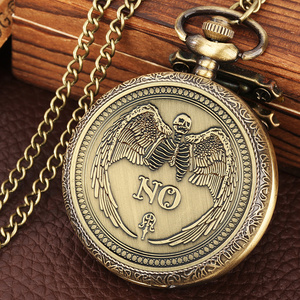 All Seeing Eye And Death Angel <span class=keywords><strong>Gothic</strong></span> Ja No Decision Coin Vintage Herdenkingszakhorloge Met Ketting - Product Image 6