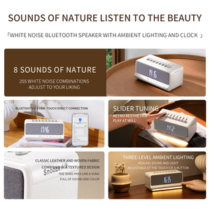 Smart Speaker with Alarm Clock Sleep Light White Noise Machine Touch Control Bedside Audio Device for Bedroom - Product Image 2