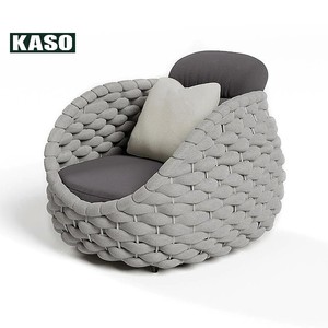 Ensemble de canapés d'extérieur <span class=keywords><strong>en</strong></span> corde tressée pour villa moderne et resort, mobilier de patio d'hôtel, ensemble de canapés d'extérieur <span class=keywords><strong>en</strong></span> corde d'aluminium imperméable - Product Image 3
