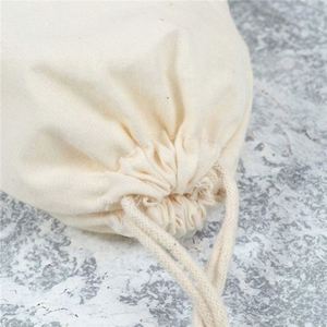 ถุงผ้ามัสลินแบบมีเชือกผูกสำหรับกรองสมุนไพรและชงกาแฟ ผ้าฝ้ายธรรมชาติและถุงใส่เครื่องเทศ - Product Image 2