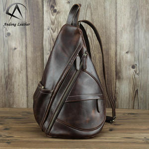 Bolso de Pecho Andong para Hombre, Mochila de Cuero Vacuno Genuino, Bolso de Mano Retro para Negocios, Gran Capacidad, Bolso Bandolera para Exteriores - Product Image 1