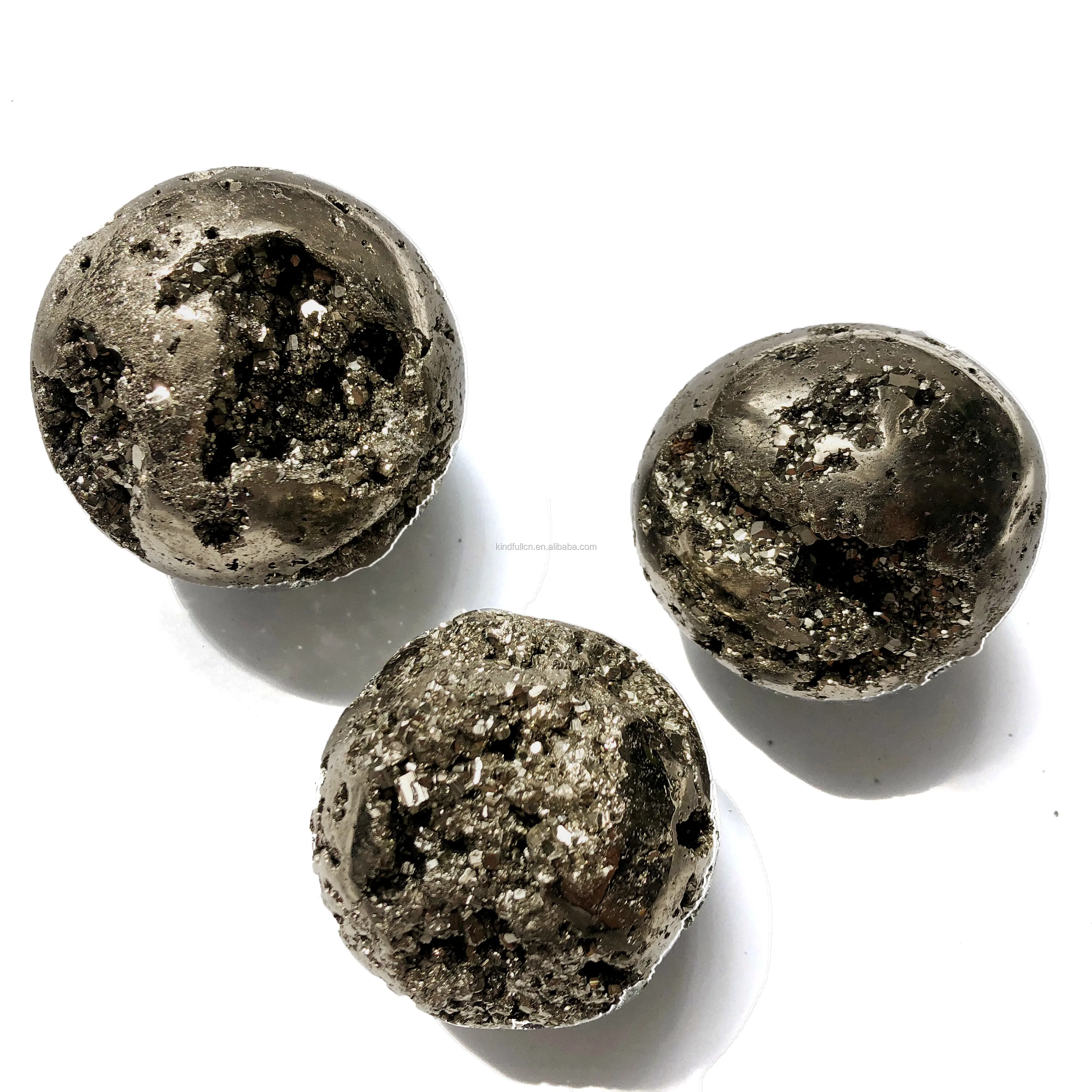 Wholesale natural pyrite stone ball hande carved pyrite ore spheres