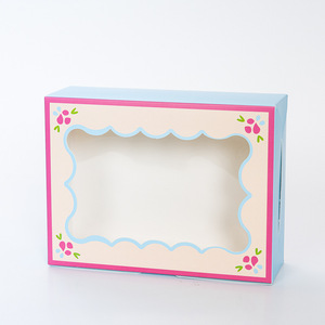 Caja de Papel Rectangular al por Mayor con Ventana para Donuts, Caja para Llevar de Panadería, Pastelería, Galletas, Dulces, Caja de Embalaje de Papel - Product Image 3