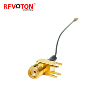 Cable de conexión SMA hembra en ángulo recto (RA) a U.FL MHV de 1.13 mm, con conectores tipo pigtail de 1.13 mm, en stock, 15 cm, ROHS, suministro de fábrica