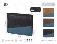 Portafoglio da Uomo in Vera Pelle, Chiusura Corta Pieghevole, Stile Minimalista, Ideale come Regalo MHT-180317 - Product Image 1