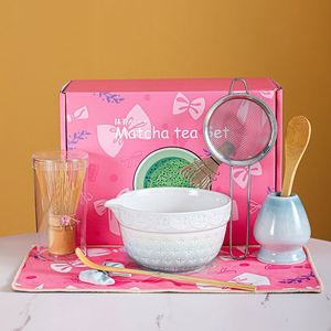 Portable Japanese Style Porcelain <b>Matcha</b> Bowl and Whisk <b>Set</b> for <b>Tea</b> Ceremony - Product Image 4