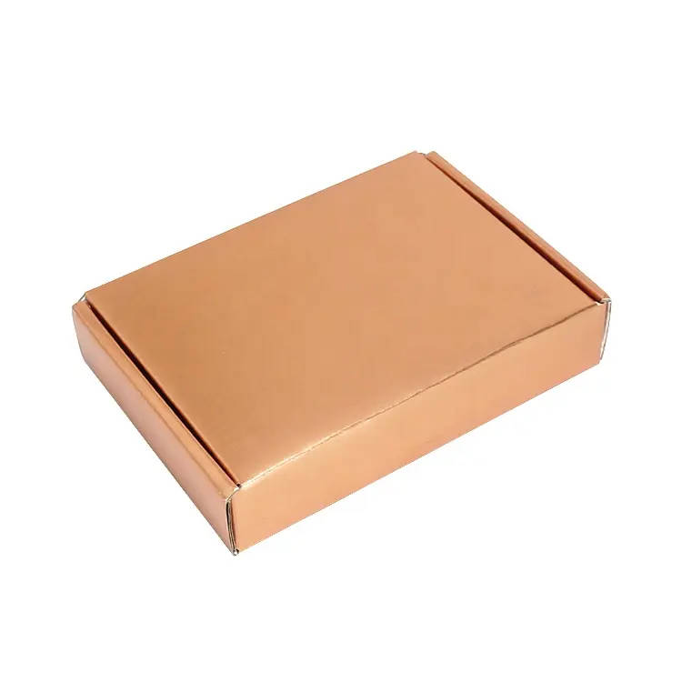 רוז גולד ליפ גלוס תכשיטי ריסים קופסאות מתנה נייר גלי תיבת דואר מתקפלת קופסאות משלוח בדואר לבגדים