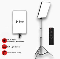 Panneau lumineux LED vidéo 24 pouces, lampe de photographie, lampe de maquillage, lumière vidéo ultra-lumineuse