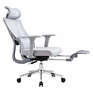 Nouvelles <span class=keywords><strong>chaises</strong></span> <span class=keywords><strong>de</strong></span> <span class=keywords><strong>bureau</strong></span> ergonomiques modernes 2026 à cadre <span class=keywords><strong>blanc</strong></span> en maille avec coussin et repose-pieds, pour caissier, OEM ODM bienvenus, MOQ 1 pièce - Product Image 2
