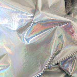Tessuto Elasticizzato con Stampa a Caldo e Laser in Lamina Bianca per Abbigliamento da Danza - Product Image 2