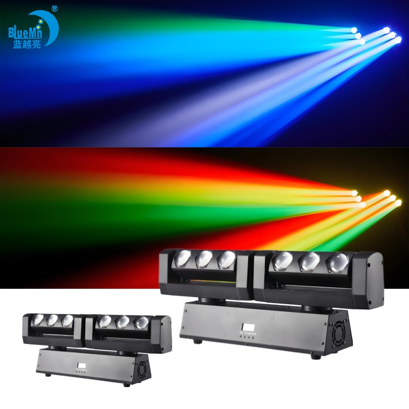Высокое качество 6*20 Вт четыре в одном движущиеся фары DMX512 управление для свадьбы DJ диско сценический эффект освещения
