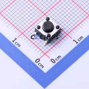 TD-1101SR-4.3H-160 Tactile Switch SMD-4P,6x6mm Switch Single Pole Single Throw Round Button 1.6N Vertical Mount - Product Image 1