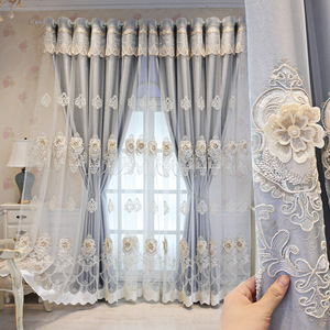 Atmosphère En Relief Brodé <span class=keywords><strong>Rideaux</strong></span> Moderne Simple Européen <span class=keywords><strong>Double</strong></span> Épaissi Ombrage Fini Salon Chambre De Luxe 10 - Product Image 1