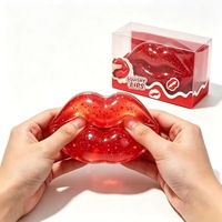 Jouet Squishy Lèvres Rouges en TPR à Remontée Lente, Anti-Stress, Jouet Sensoriel, Cadeau de Décompression