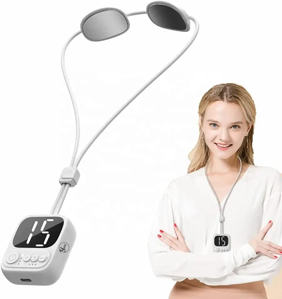 necklace neck massager with heating cervical TENS pulse 4 mode constant adjustable temper electronic neck massager